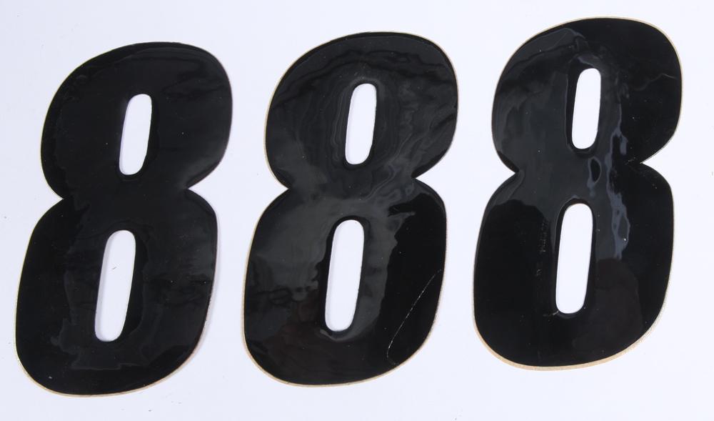 Number 8 Black 4" 3-pk