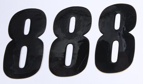 Number 8 Black 4" 3-pk