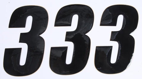 Number 3 Black 6" 3-pk