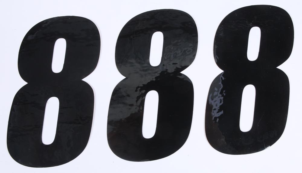 Number 8 Black 6" 3-pk