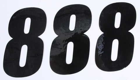Number 8 Black 6" 3-pk