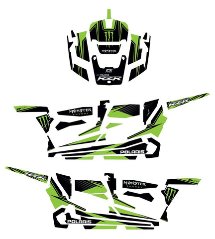 Graphic Kit Monster Pol 4 Door Rzr4 Xp900`15-16-xp1000`14-16