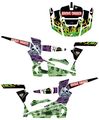 Graphic Kit Gravedigger Pol 2 Door Rzr2 Xp900`15-16-xp1000