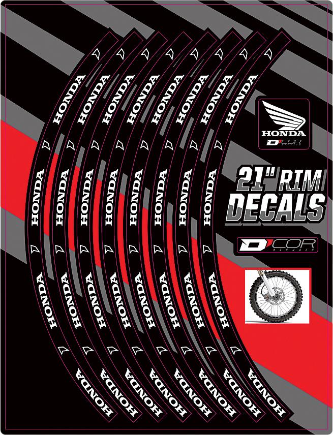 Rim Decals 21" Honda Logos Front