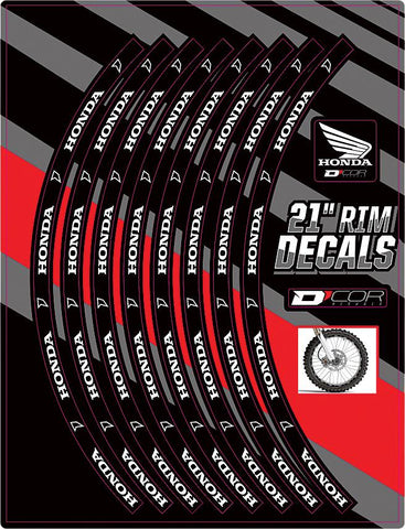 Rim Decals 21" Honda Logos Front