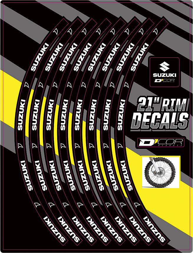 Rim Decals 21" Suzuki Logo Front