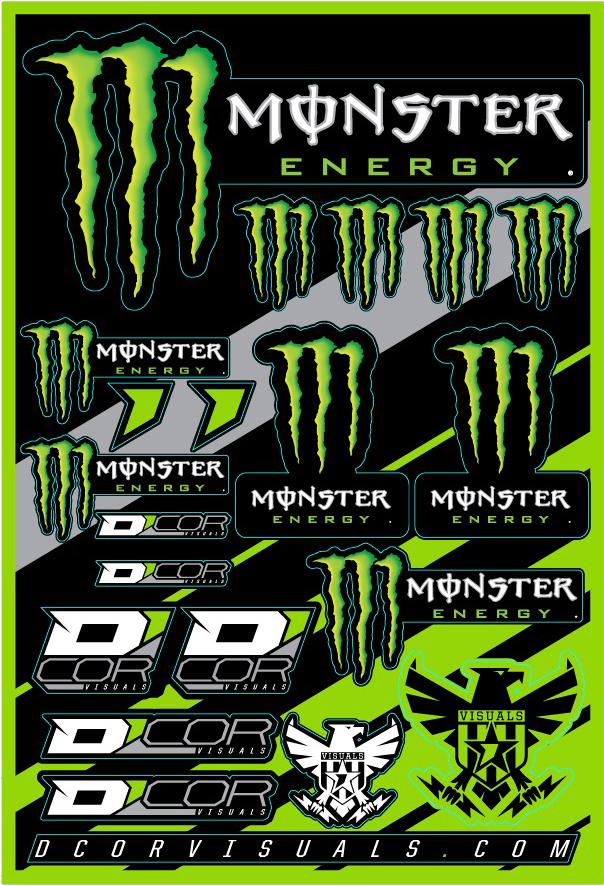 Decal Sheet Monster Energy