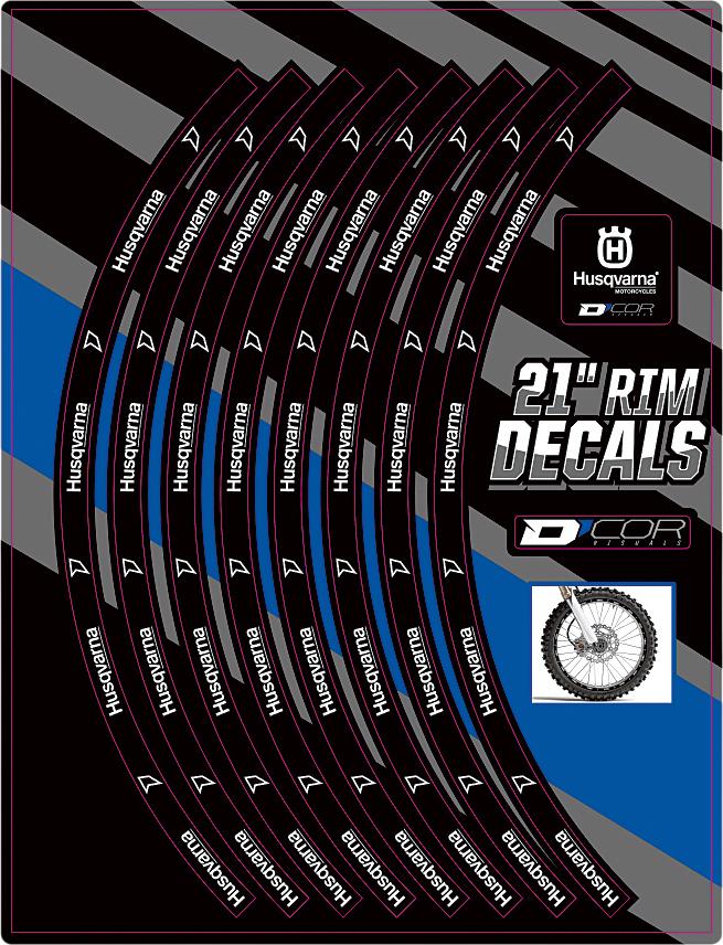 Rim Decals 21" Husq Logo Front