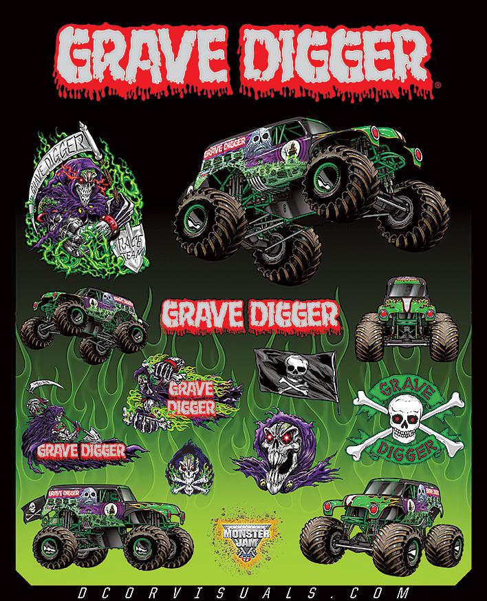 Monster Jam Decal Sheet