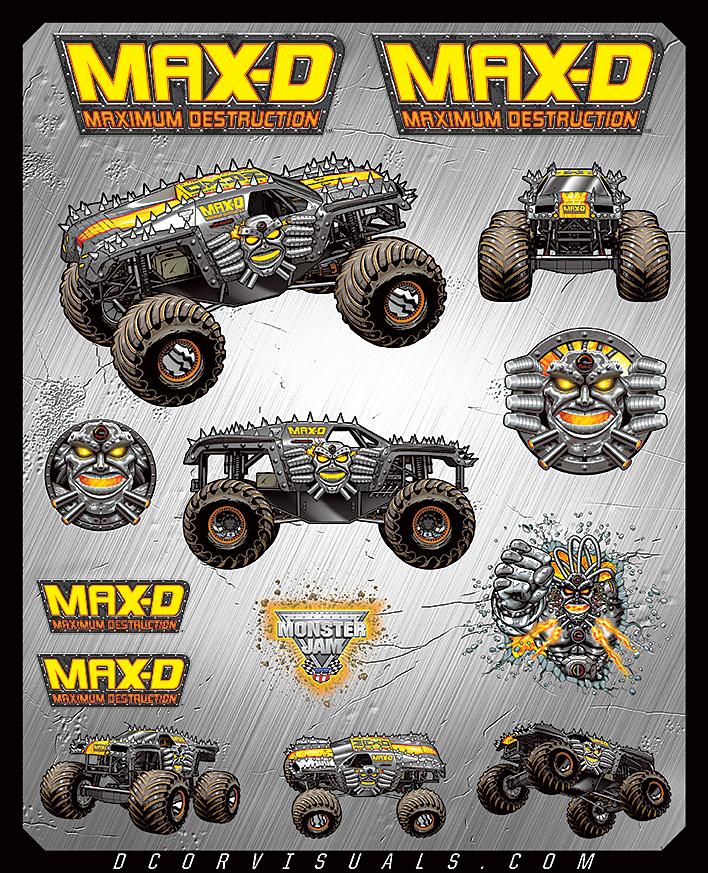 Monster Jam Decal Sheet