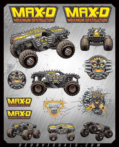 Monster Jam Decal Sheet