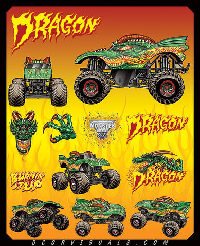 Monster Jam Decal Sheet