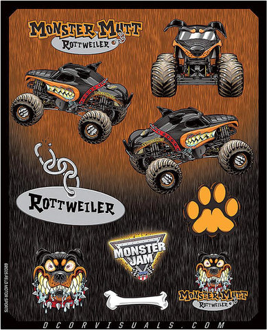 Monster Jam Decal Sheet