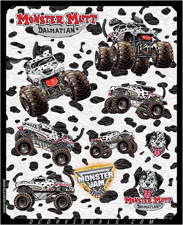 Monster Jam Decal Sheet