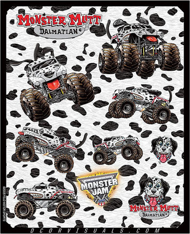 Monster Jam Decal Sheet
