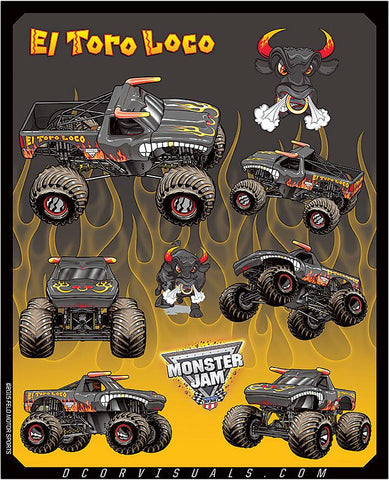 Monster Jam Decal Sheet
