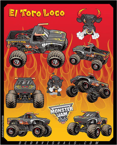 Monster Jam Decal Sheet
