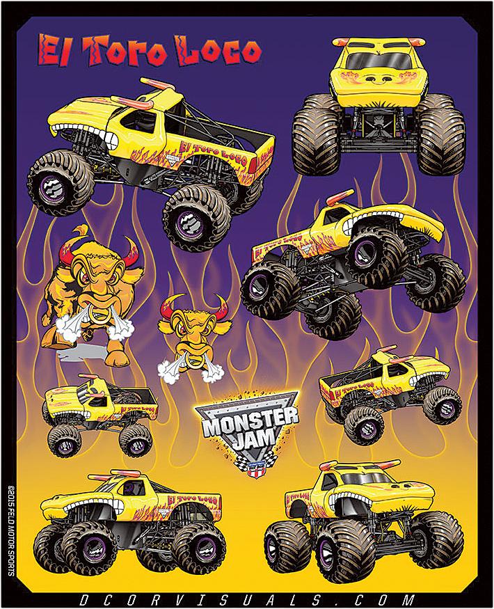 Monster Jam Decal Sheet