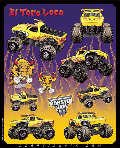 Monster Jam Decal Sheet