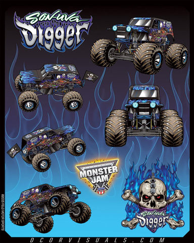 Monster Jam Decal Sheet