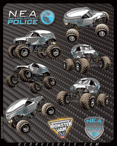Monster Jam Decal Sheet