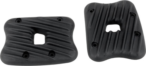 Ribbed Rocker Covers Black (pair)