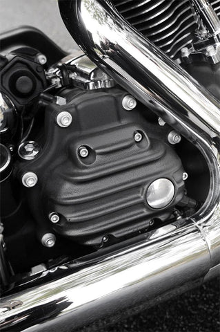 Ribbed Transmission Side Cover (black)