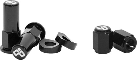Rim Lock Nut & Valve Cap Kit B Lack