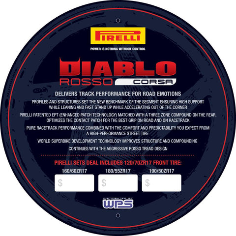 Tire Insert Display Sign Diabl O Rosso