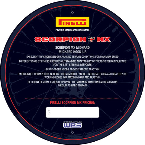 Tire Insert Display Sign Scorp Ion Mx Mid-hard