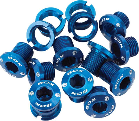 Alloy Chain Ring Bolt Blue 15pc Set