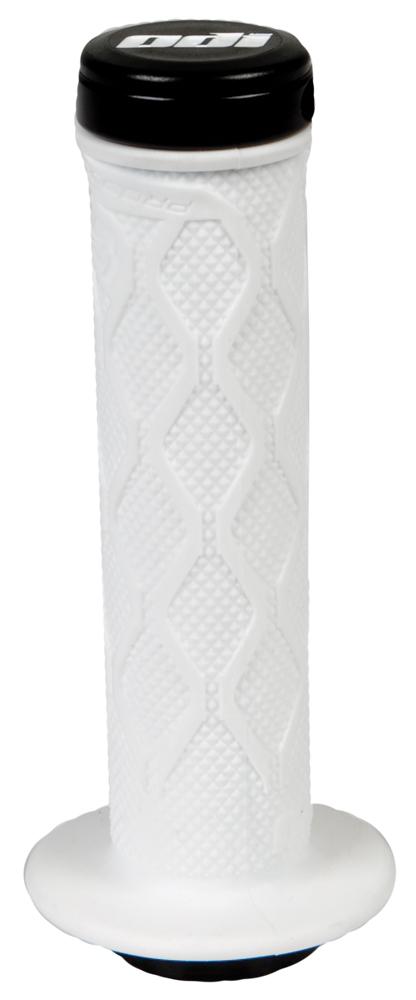Pro Lock-On Grips White W/Black Alloy Clamp 130Mm