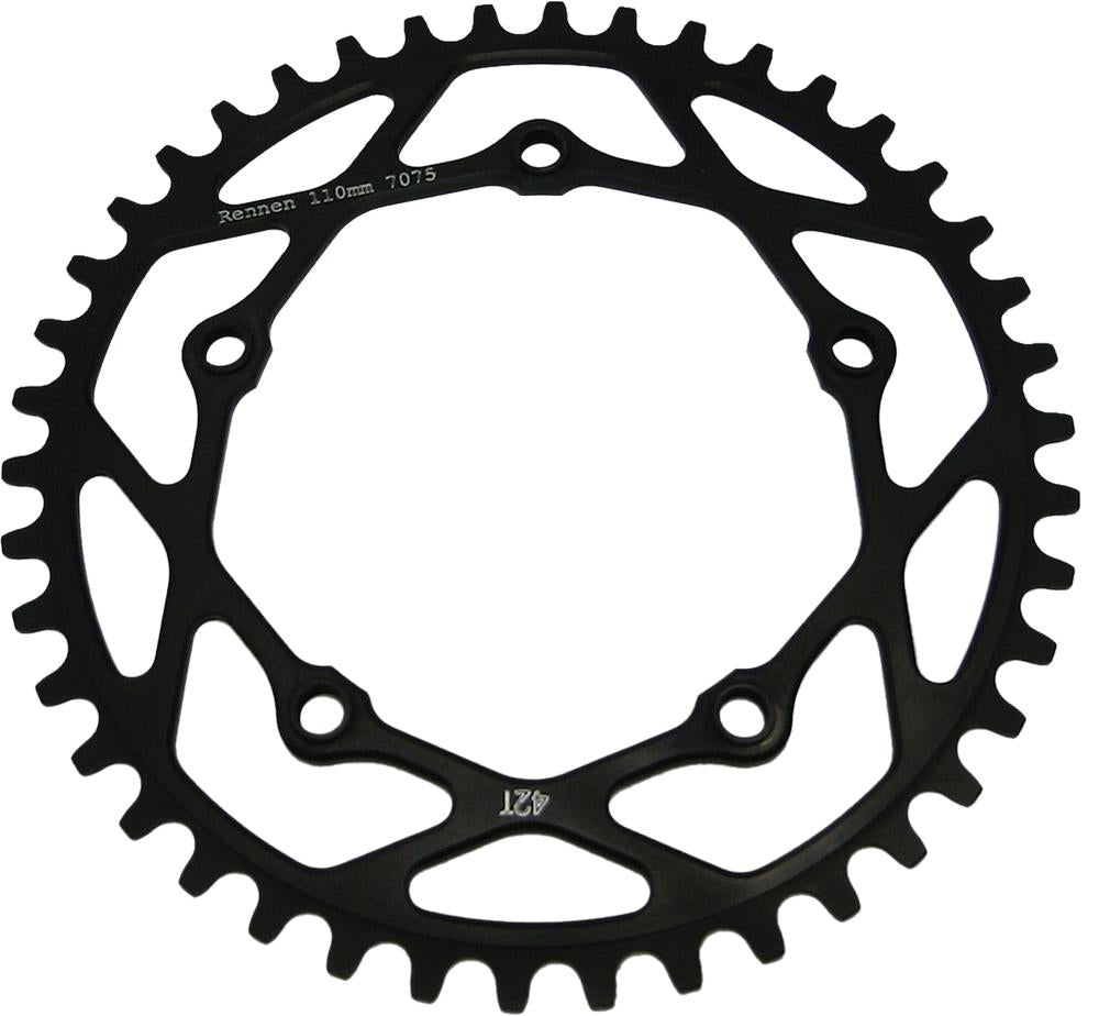 5-Bolt Threaded Chainring Black 46T