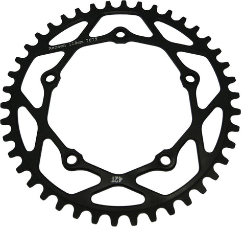 5-Bolt Threaded Chainring Black 46T