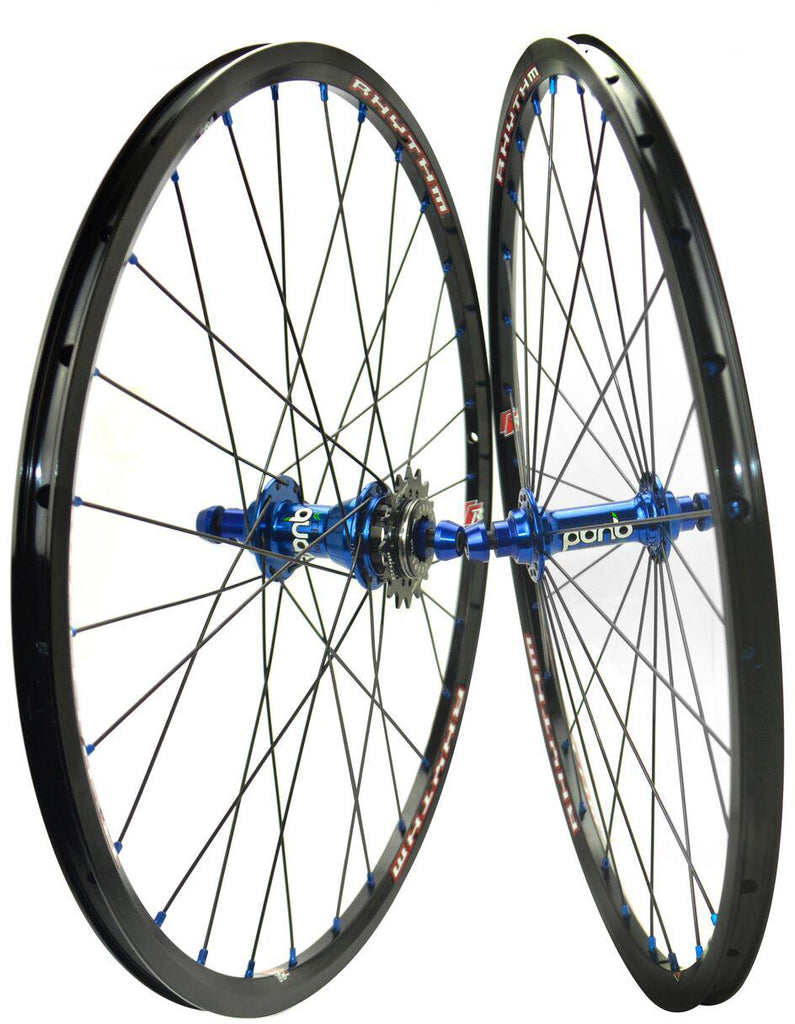 Crupi Mini 20x1-1-8" Wheel Blk -blue Quad Hub W- 16 Cog