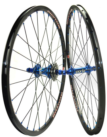 Crupi Mini 24x1-1-8" Wheel Blk -blue Quad Hub W- 16 Cog