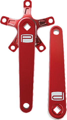 St Crank Arm Set Red 170Mm