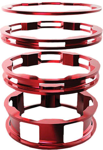 Zero Headset Spacers Red 1" 5/Pk