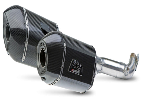 Race Dual Rs-9 Slip-on Exhaust Ss-cf-cf