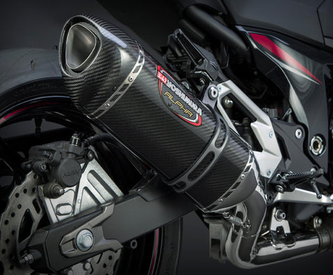 Street Alpha Slip-on Exhaust Ss-cf-cf