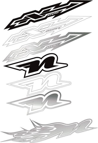 Flaming N Die Cut Decal 6" (ch Rome)