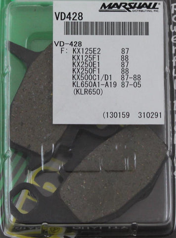 Brk Pads- Kl650 '87-07 + Ebc#f A130